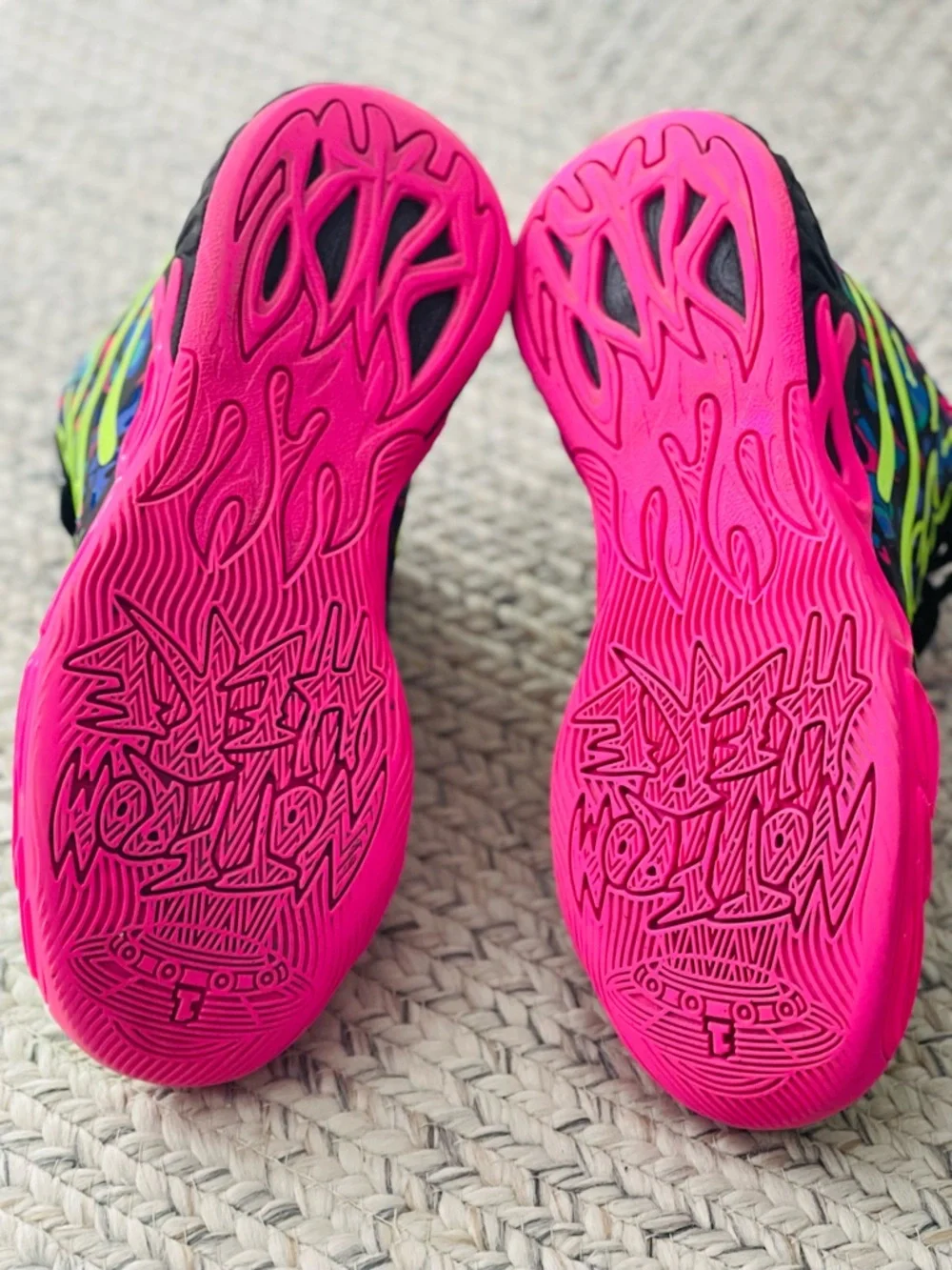 LaMelo Ball - Not From Here - Puma Kids Neon Graphic Sneakers - Picture 5 of 6